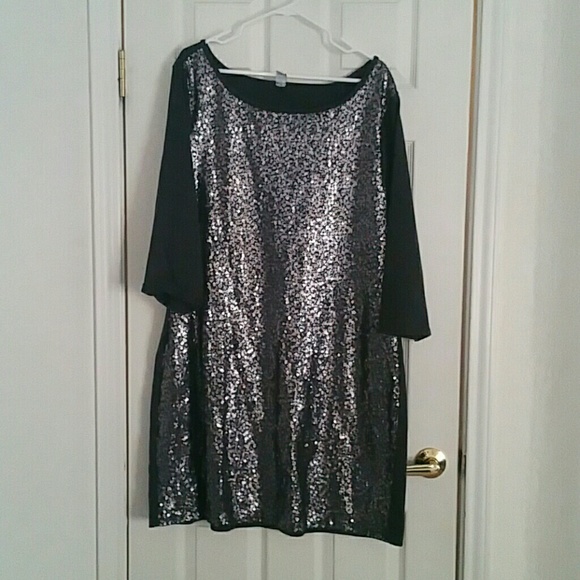 Funky sequined sweater dress