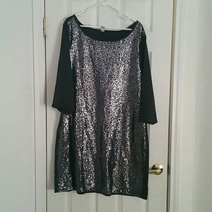 Funky sequined sweater dress