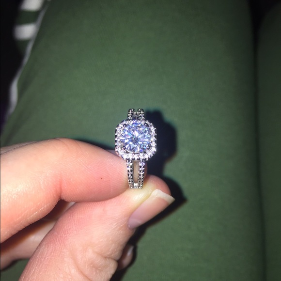 925 sterling silver cubic zirconia.