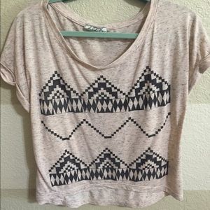 Tribal print crop top