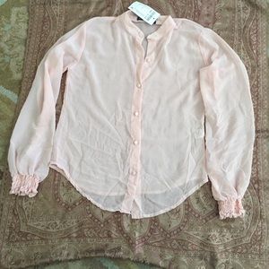 NWT Brandy Melville sheer button up