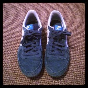 Blue Suede Nike Internationalist Sneakers