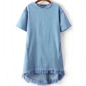 Denim Fringe Dress