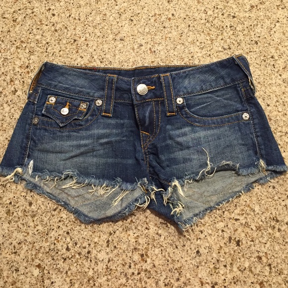 True Religion Joey Cut Off Jean Shorts