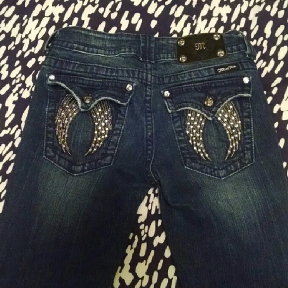 miss me jeans angel wings on pockets