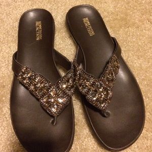 Comfy brown flat sandals