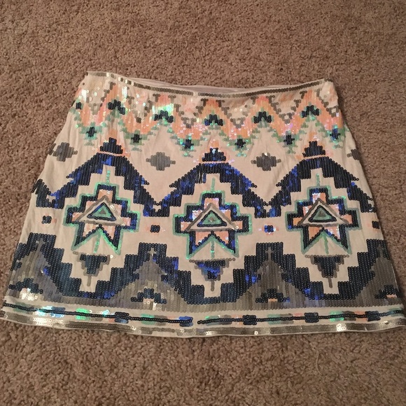 Express sequin mini skirt. M