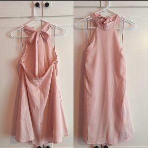 Pink halter dress