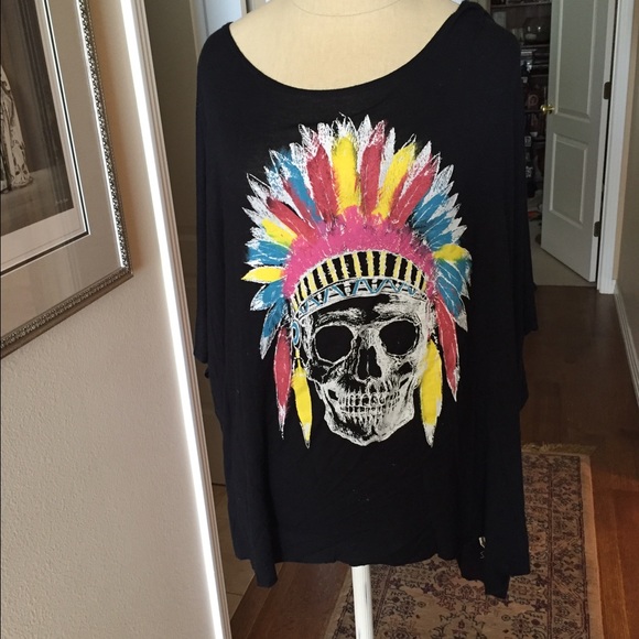 Urban Outfitters skull & headdress oversized top