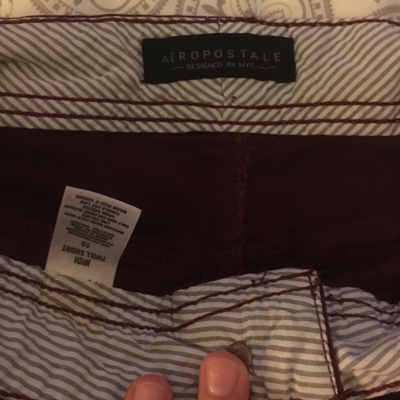Aeropastle Burgundy Shorts - Picture 3 of 3
