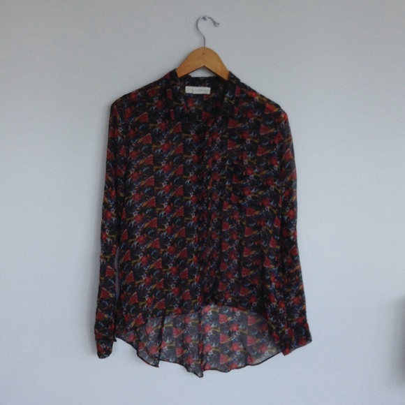 Long sleeve floral shirt
