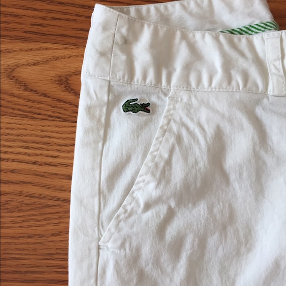 White Lacoste Shorts