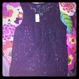 Express Black Lace Tank