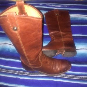 Frye brown tall boots size 9.5
