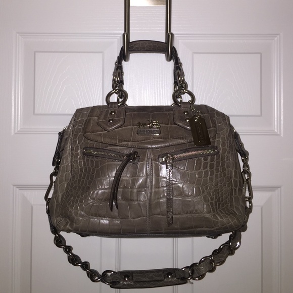 Coach Croc Gray Satchel
