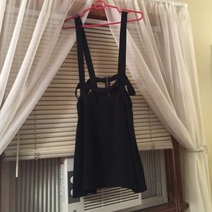 Strappy "overall" skirt