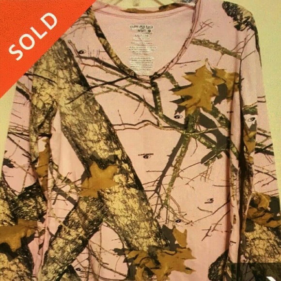 Long sleeve pink camo T - Picture 1 of 2