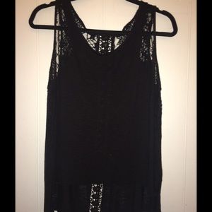 American eagle black lace tank