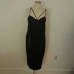 Black midi dress