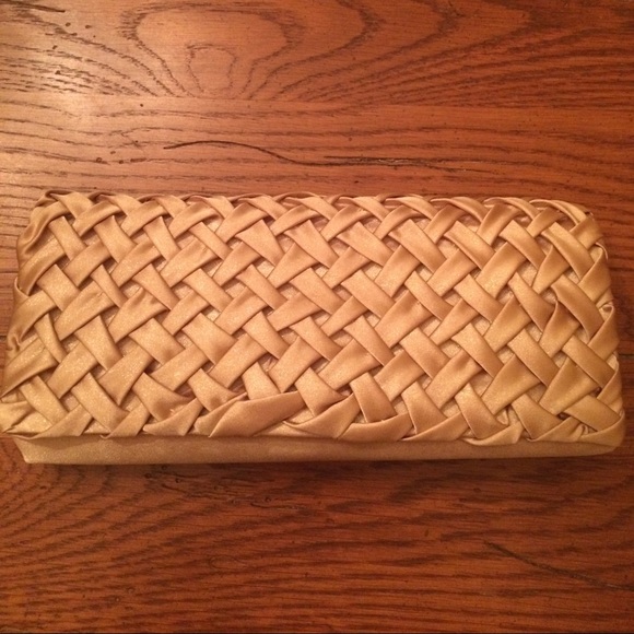 Gold mini clutch-never used - Picture 1 of 4