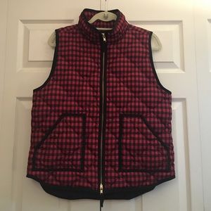 J Crew Plaid Puffer Vest