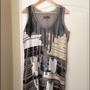 NEXT UK Brand Sequined Sleeveless Dress