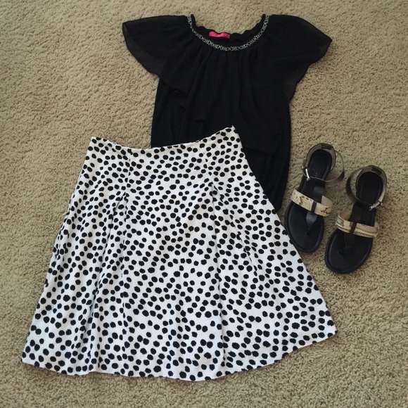 Ann Taylor Loft Dresses & Skirts - SALE Dot-print Skirt