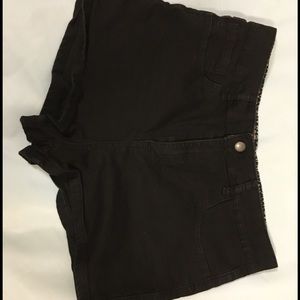 Black high waisted forever 21 jean shorts