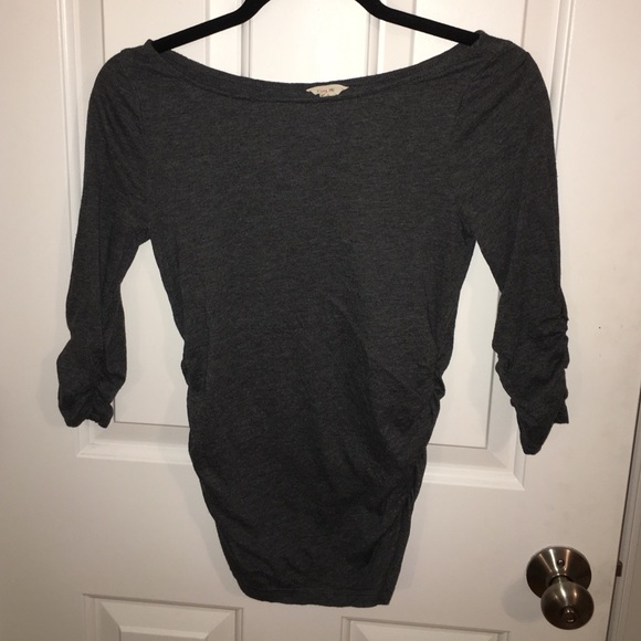 Ruched medium gray tee shirt from Forever 21