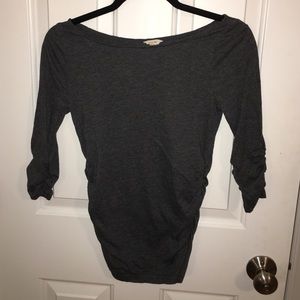 Ruched medium gray tee shirt from Forever 21
