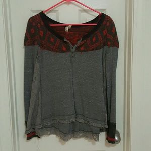 Free people lace flannel