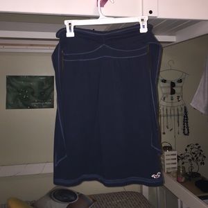 Navy blue strapless hollister dress