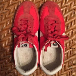 Red Nike sneakers