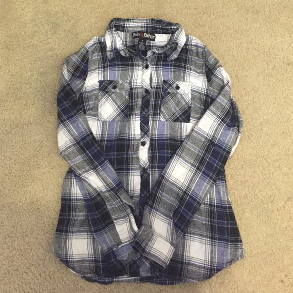 Button Up Flannel Long Shirt