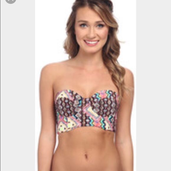 New! 💋 Volcom Bustier Swim Crop Top