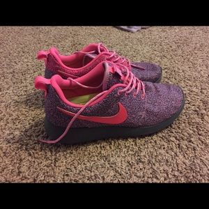 Pink and Purple Nike Roshe run