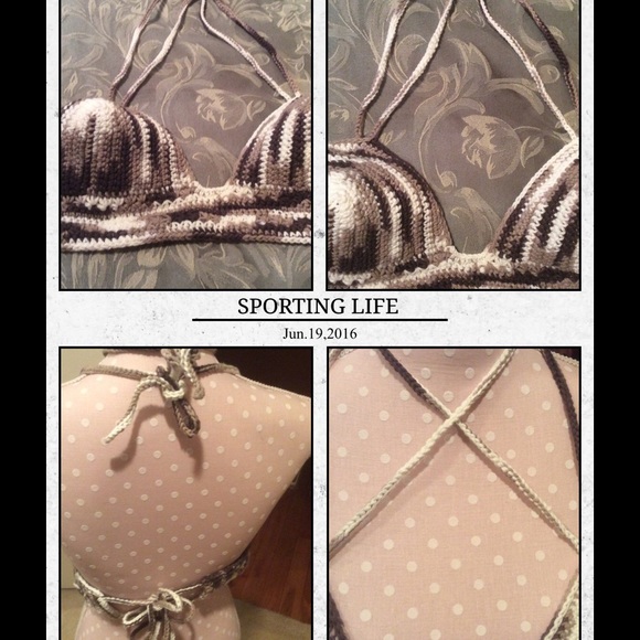 Mara hoskin design Other - Crochet Bralette/Bikini crop Top (D Cup)