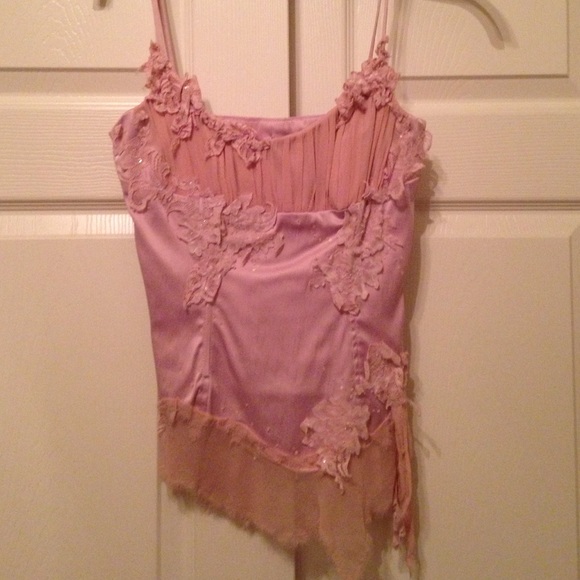 Champagne pink shirt.