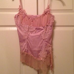 Champagne pink shirt.