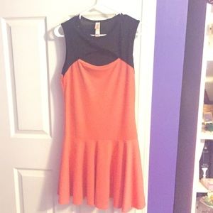 American Twist Pink and black scuba dress XL