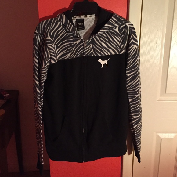 Pink zip up sweatshirt