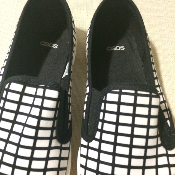 ASOS Shoes - Grid print slip ons ASOS Shoes - Grid print slip ons