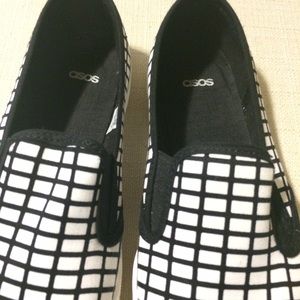 ASOS Shoes - Grid print slip ons ASOS Shoes - Grid print slip ons