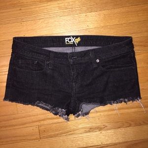 Black cut off shorts