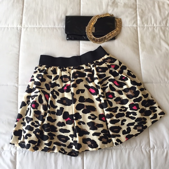 ❌SOLD❌Leopard Print Skirt with Tulle Underskirt