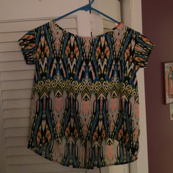 Tribal print top