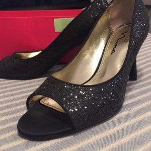 Black Sparkly Heels