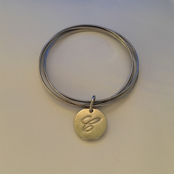 Silver C bracelet
