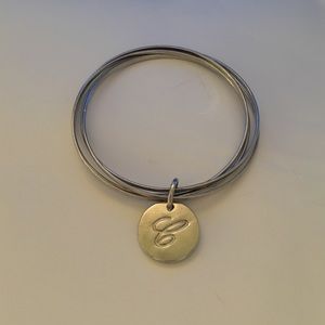Silver C bracelet