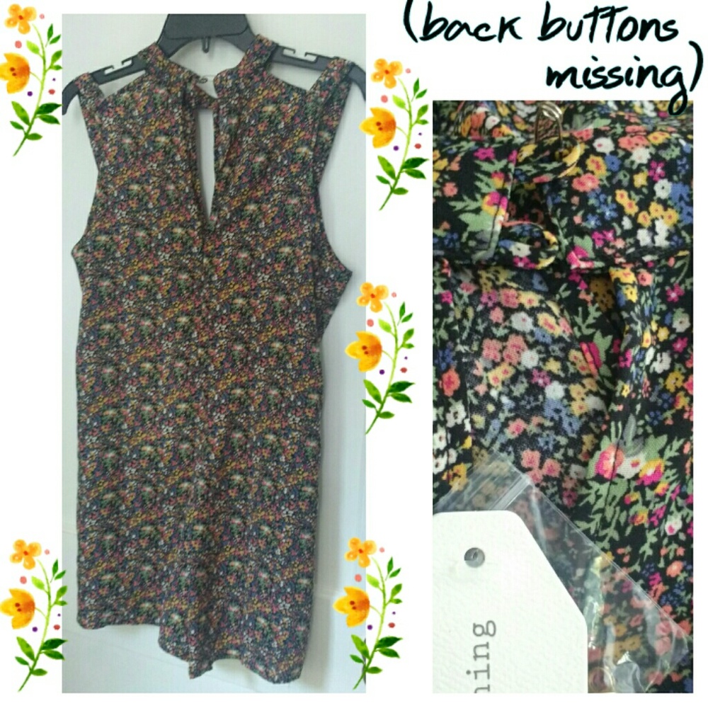 ♥ One Clothing High Neck Cold Shoulder Romper ♥ - Picture 4 of 4